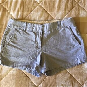 J Crew Factory Blue Oxford Cotton Chino Shorts